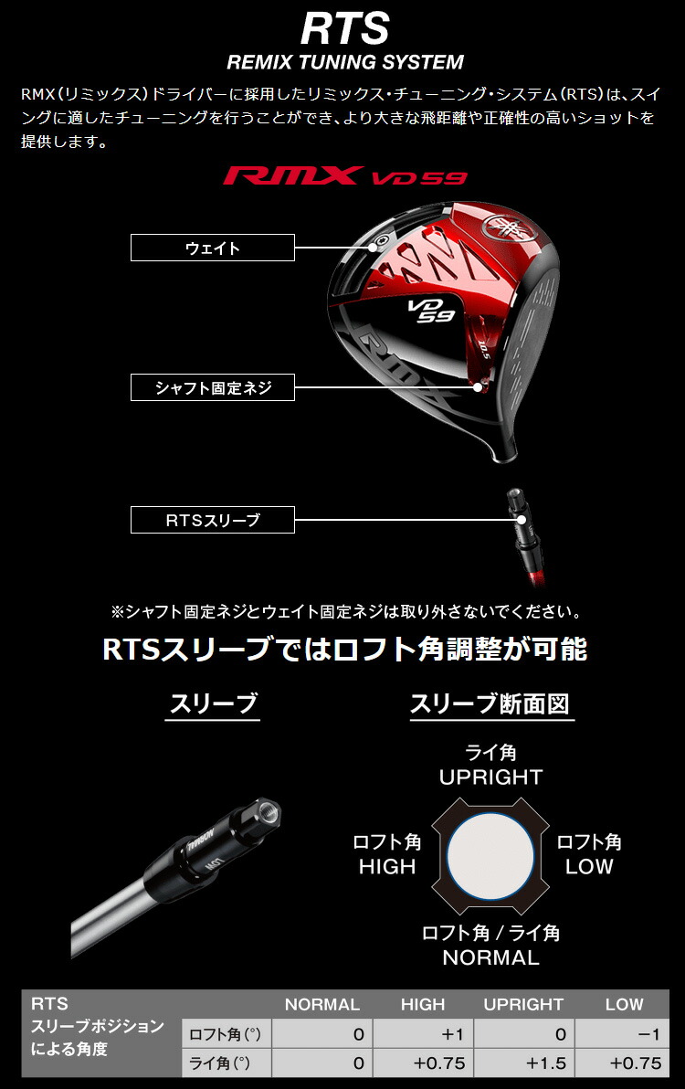 楽天市場】YAMAHA ヤマハ 日本製 RMX VD59 ドライバー Diamana YR