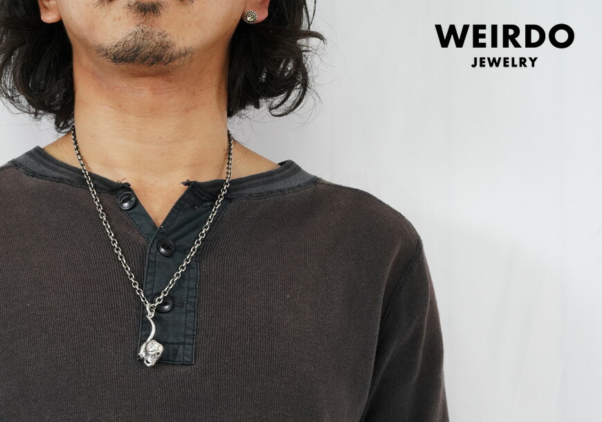 楽天市場】WEIRDO JEWERLY ウィアード ジュエリー SKULL PIPO シルバー