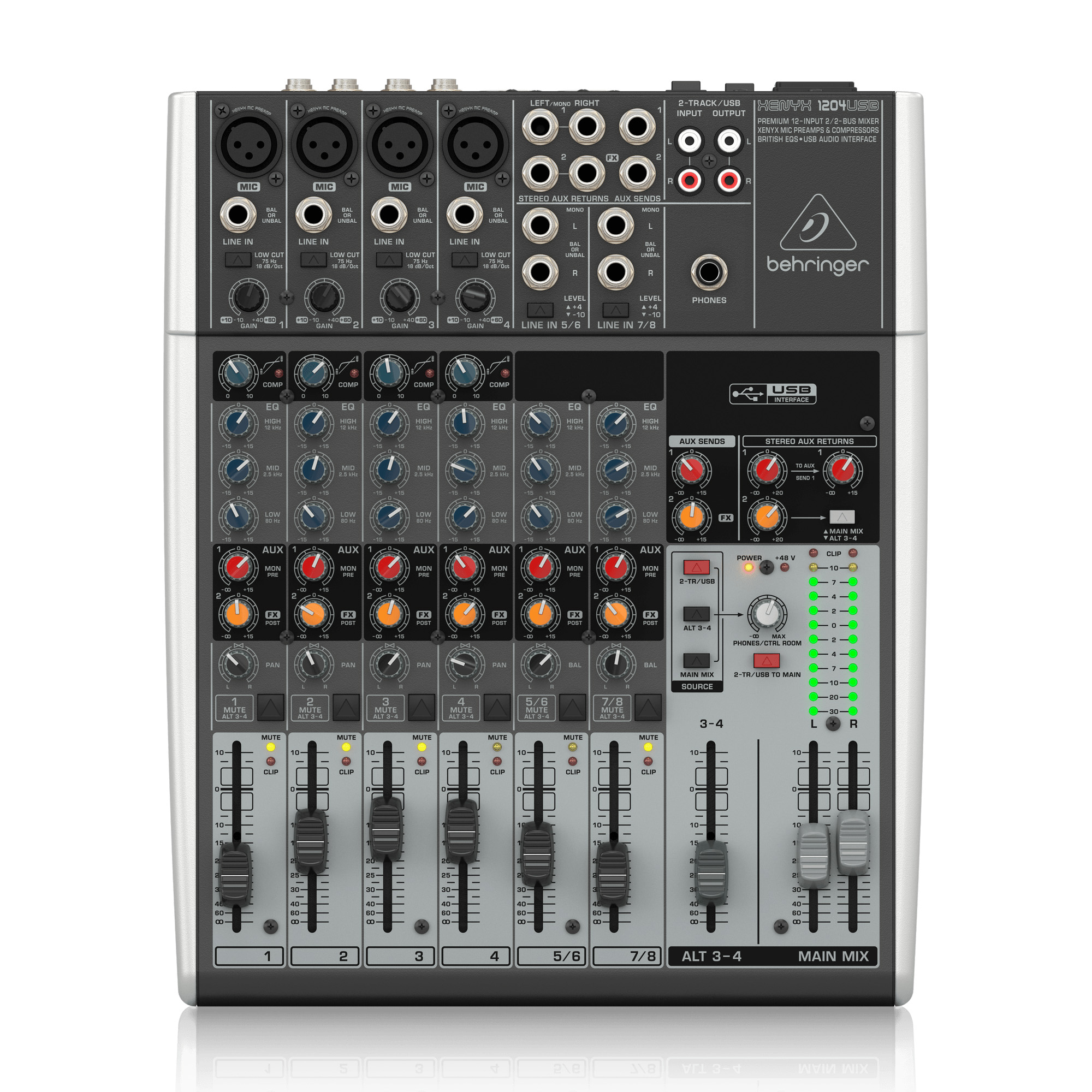 楽天市場】behringer(ベリンガー)アナログミキサー q1204 usb xenyxの通販