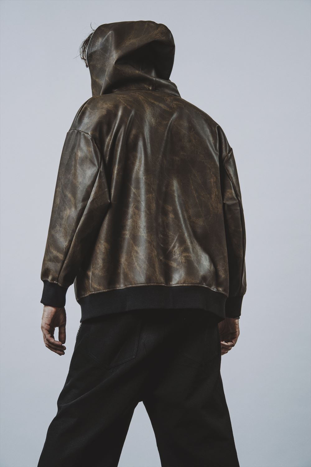 楽天市場】NO ID. ノーアイディー シンセティックレザーフーデッド BLZ