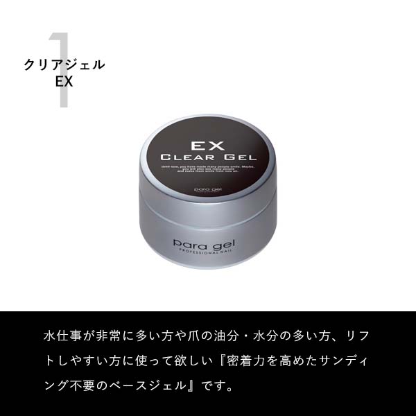 楽天市場】para gel パラジェル クリアジェルEX4g＋パラリムーバー