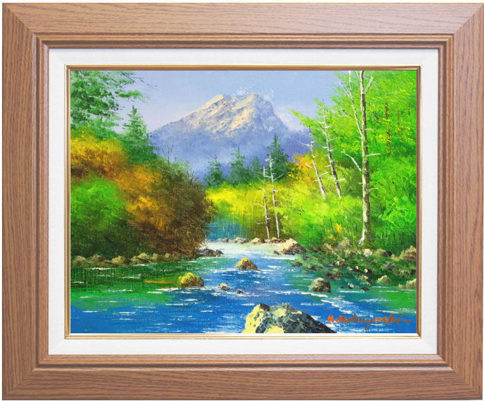 楽天市場】小林幸三 「 上高地 焼岳 」 油絵 油彩画 F6 ( 6号 ) : 内田画廊