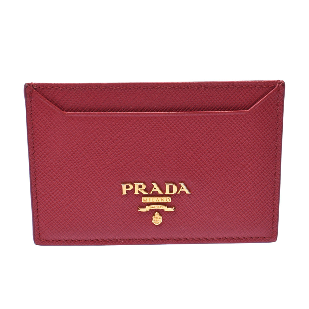 PRADA/プラダ/サフィアーノ/レッド/カードケース/名刺入れ/パスケース