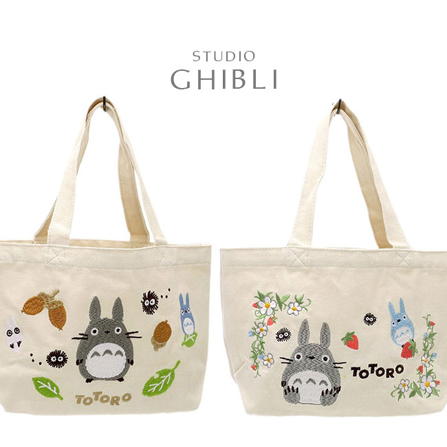 楽天市場】ミニトートバッグ 刺繍 となりのトトロ スタジオジブリ 名作