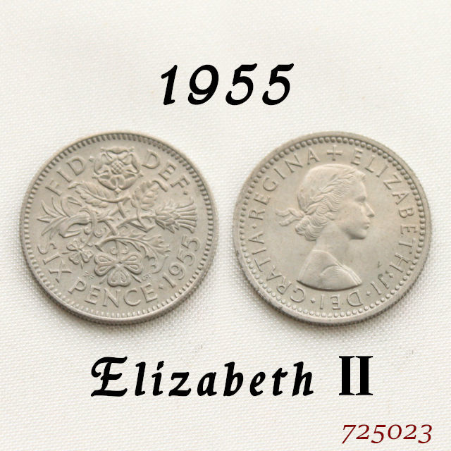 楽天市場】【美品】 1955年 エリザベス2世 白銅貨 イギリス ハッピー