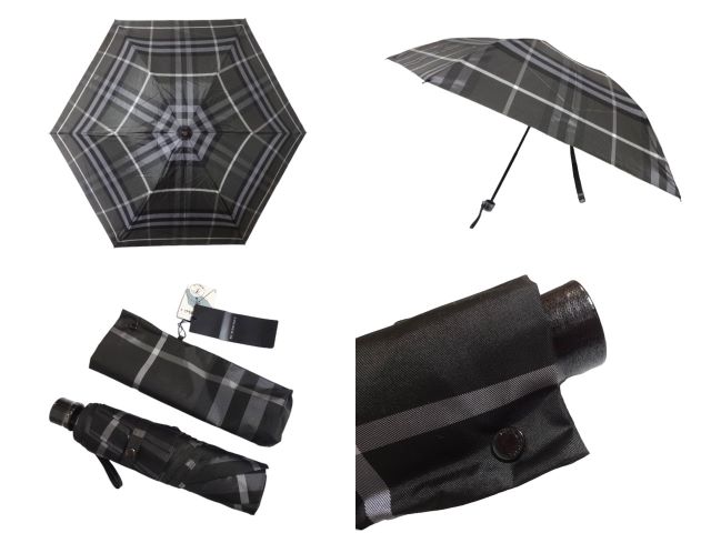楽天市場】バーバリー BURBERRY 総チェック柄 ロゴ入り 紳士折り畳み傘