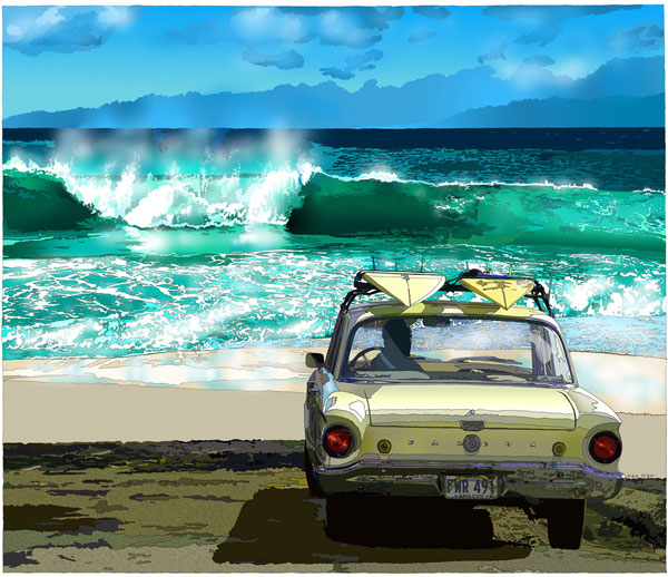 楽天市場】◇ 鈴木英人「サンディー ビーチ」-SANDY BEACH， OAHU