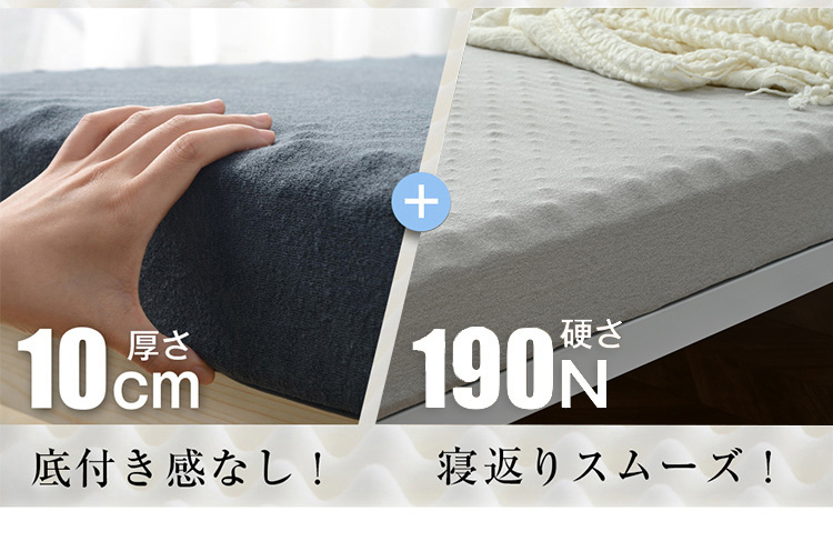 楽天市場】高反発マットレス マットレス ダブル 腰痛 140×195 一体化/2