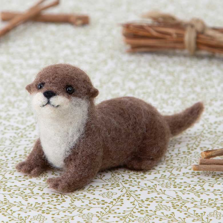 楽天市場】カワウソのマスコット手作りキット フェルト手芸 獺