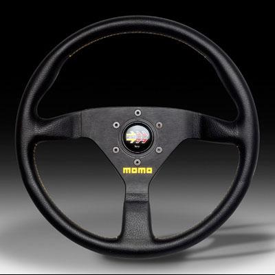 MOMO ステアリングホイール 3スポーク 黒 ベローチェレーシング セット