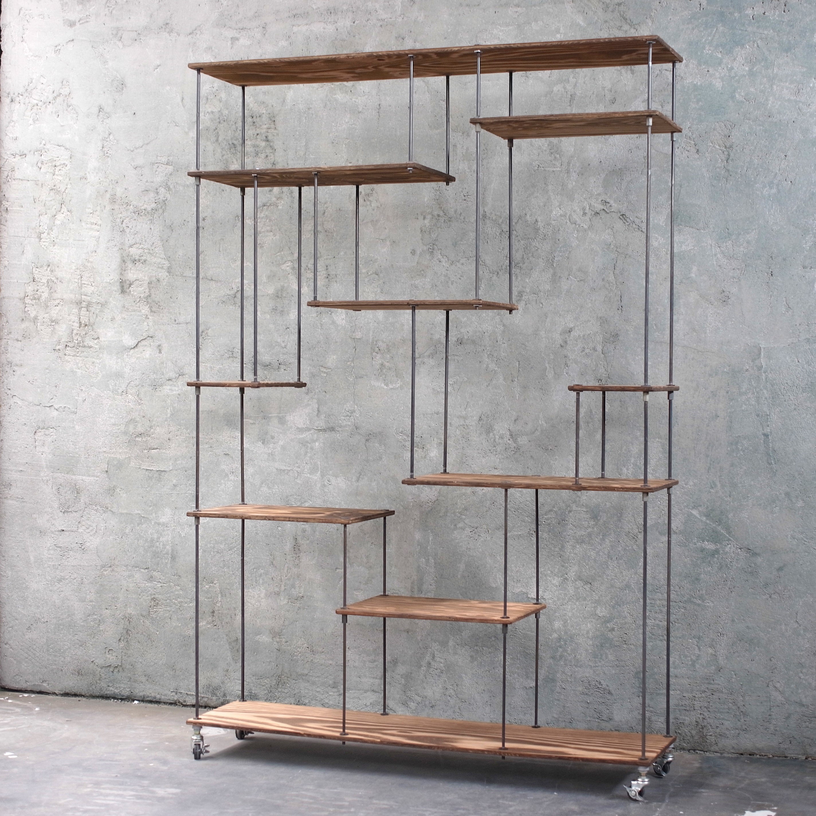 楽天市場】【テレビCM掲載】wood iron shelf 1740*1200*300 アイアン