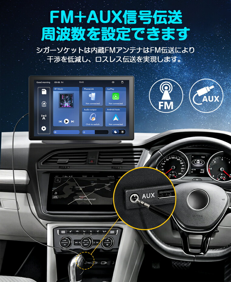 楽天市場】ディスプレイオーディオ カーナビ ポータブル 車用ナビ 9