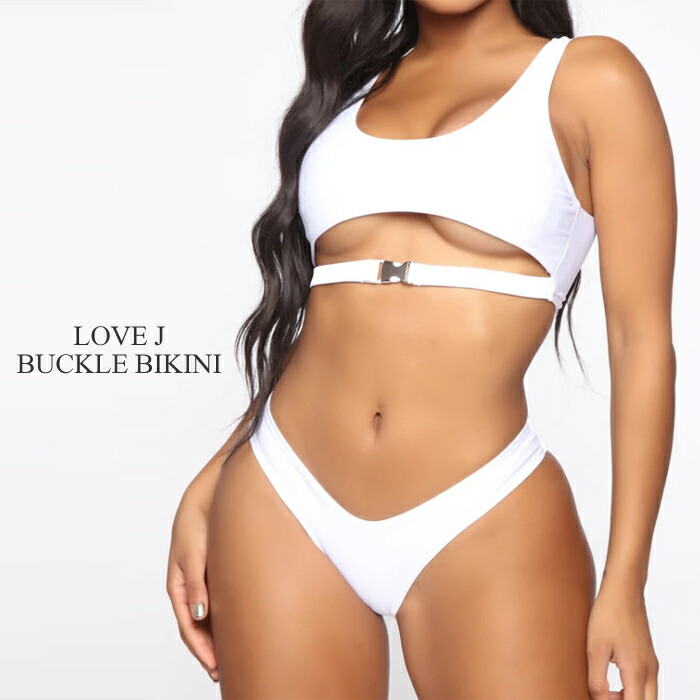 楽天市場】【メール便対応】LOVE J バックルビキニ【WHITE】(Class