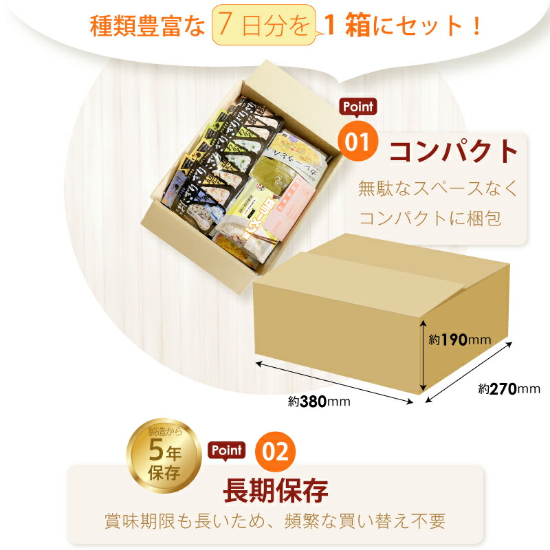 楽天市場】＼レビュー特典付き／5年保存 非常食セット 7日分 充実 30