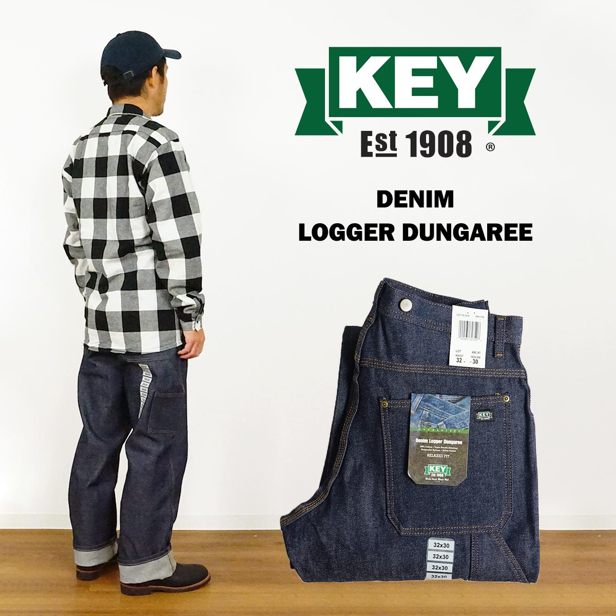 楽天市場】キー KEY デニム ロガー ダンガリー パンツ ｜ ペインター