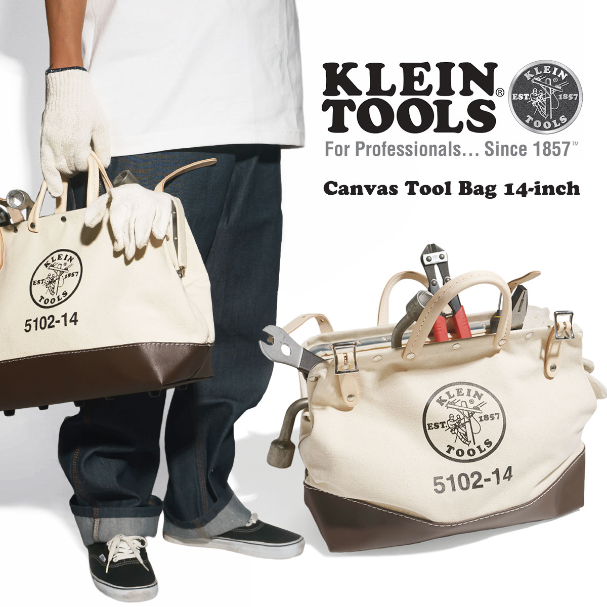 楽天市場】クラインツールズ KLEIN TOOLS キャンバスツールバッグ 14