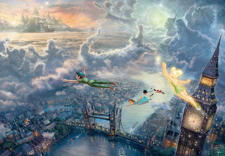 楽天市場】ジグソーパズル 1000ピース Tinker Bell and Peter Pan Fly