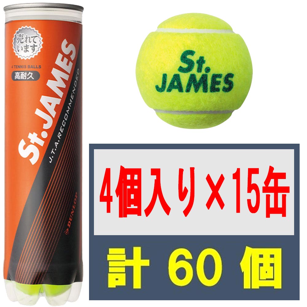 ダンロップ セント・ジェームス 4ヶ入 15缶 (テニスボール) 価格比較