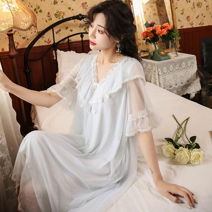 楽天市場】ネグリジェ ロング 姫系 ルームウェア ワンピース