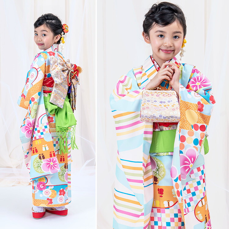 楽天市場】【レンタル】七五三 着物 7歳 四つ身セット(結び帯セット