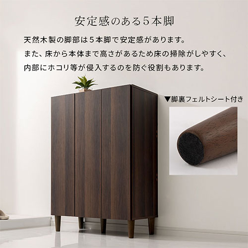 楽天市場】2列 シューズBOX 3扉 5段 7段 通気性 高さ調整 扉付き