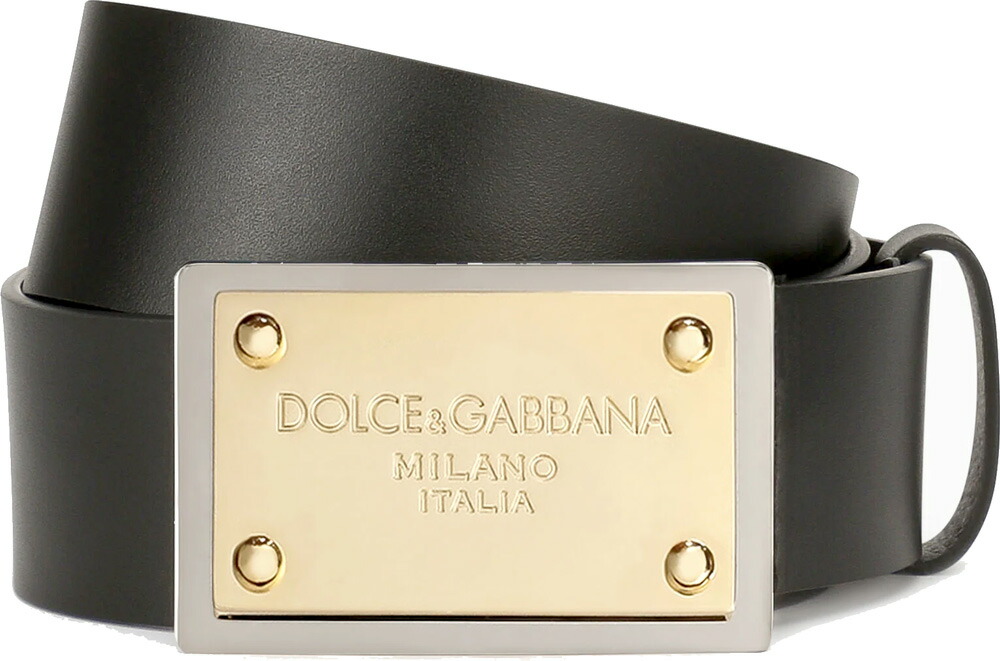 E DOLCE & GABBANA バケッタレザーユーティリティベルト E DOLCE