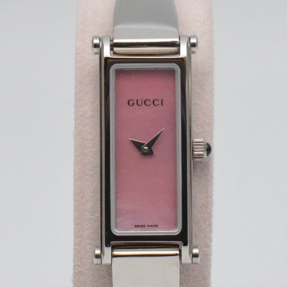 楽天市場】GUCCI グッチ 1500L バングルウォッチ ピンクシェル文字盤