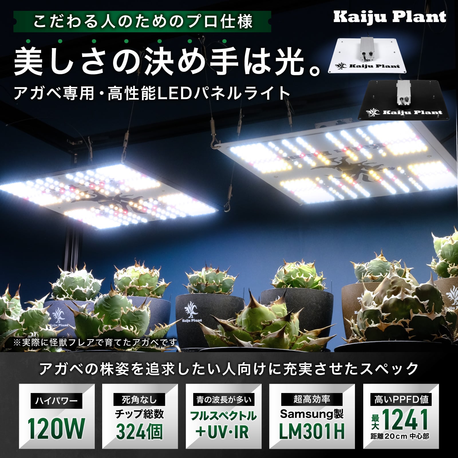 楽天市場】Kaiju Plant 植物育成ライト 怪獣フレア301 まるで太陽の
