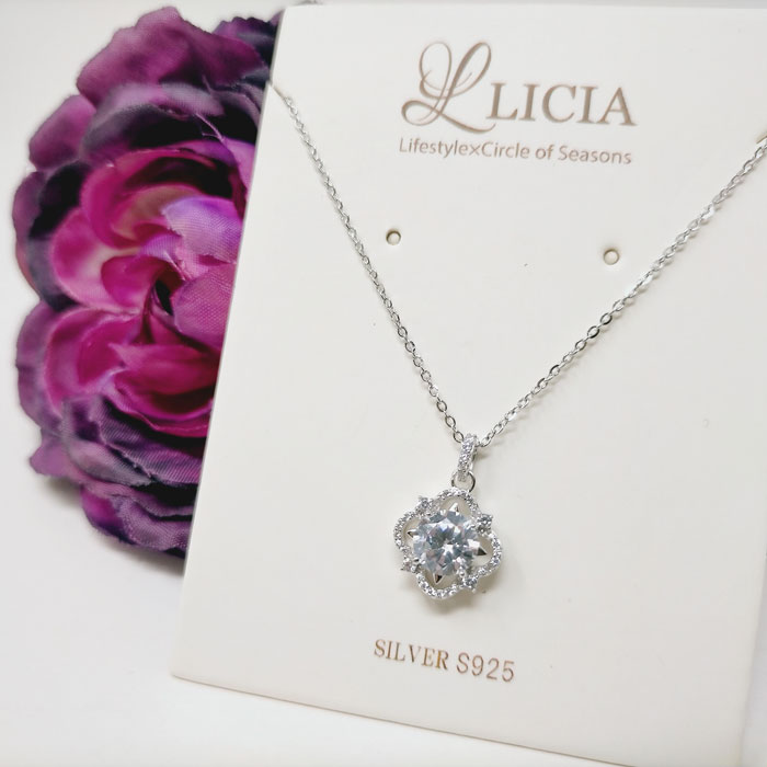 楽天市場】シルバー925 クチナシの花ネックレス Silver925 シルバー