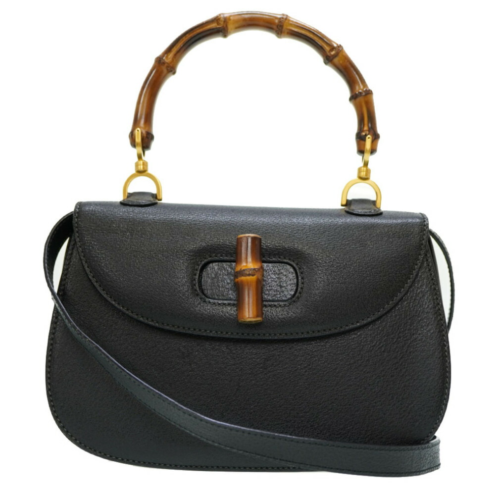 楽天市場】美品 グッチ バンブー ショルダー ハンド バッグ レザー