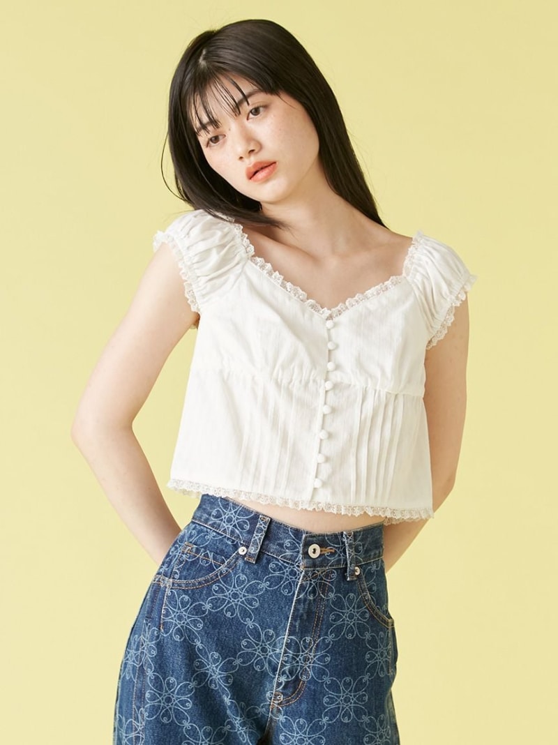 楽天市場】【SALE／50%OFF】コットンレースヴィンテージブラウス LILY