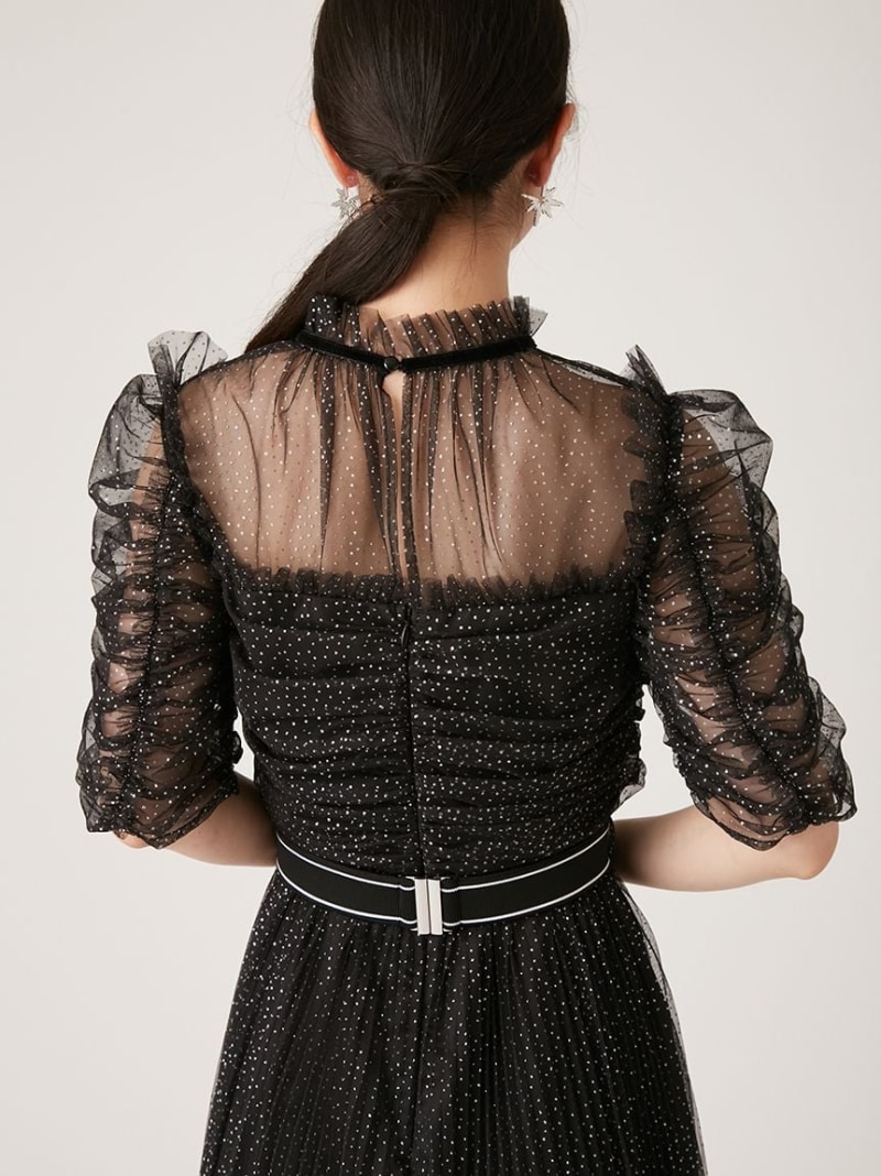 楽天市場】【LILY BROWN×MARY QUANT】ベルト付きドットチュールドレス