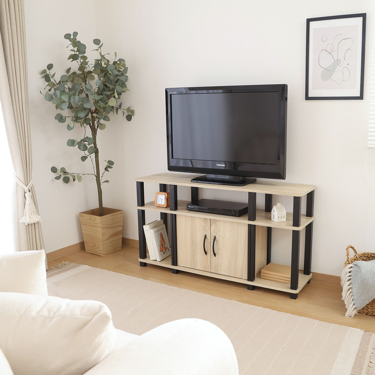 楽天市場】テレビ台 幅110cm 扉付き 簡単組立 FIT （ TV台 テレビ