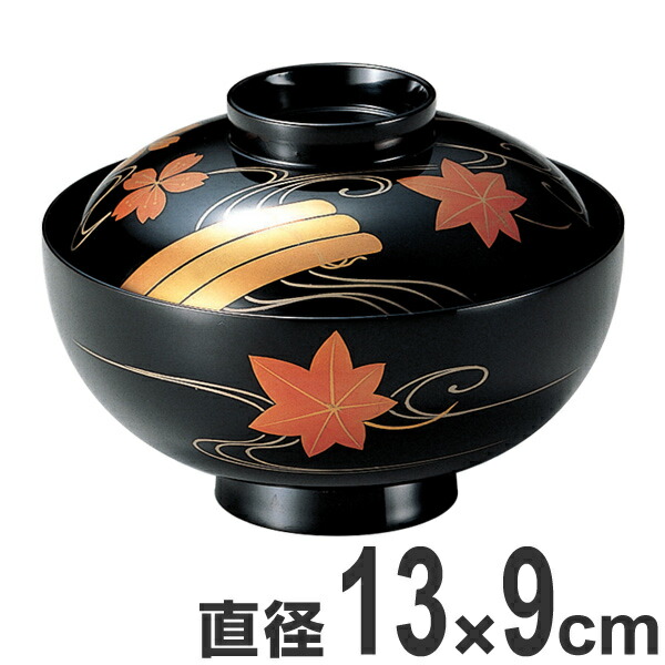 楽天市場】吸い物椀 木製 4.2寸 黒漆塗 筏春秋 磨蒔絵 吸物椀 お椀