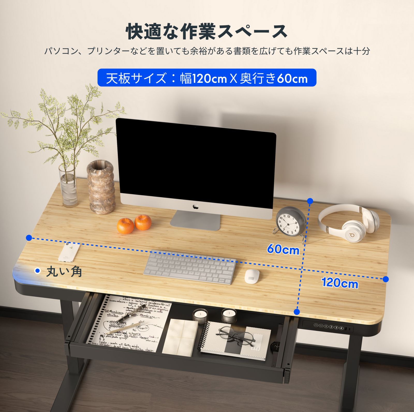 Flexispot EG8 昇格デスク 高さ調整 デスク ホワイト あやち Flexispot