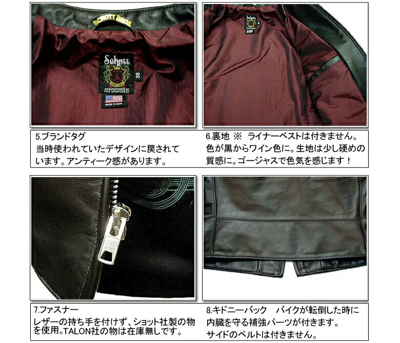 楽天市場】Schott ショット 641XX 60'S STAND SINGLE RIDERS