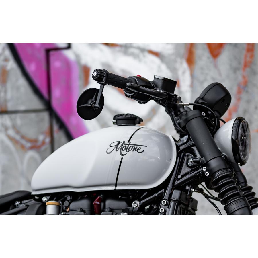 楽天市場】Motone(モートーン) バーエンドミラー TRILINE 100mm アルミ