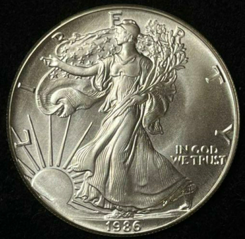 楽天市場】【純銀99.9％】 1986年 純銀コイン アメリカン イーグル銀貨