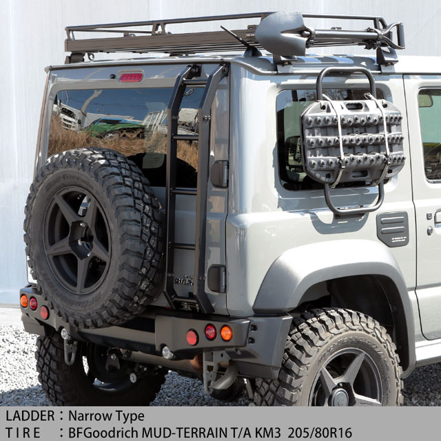 楽天市場】ジムニーJB64, JB74用 アピオ製 スチール製リアラダー