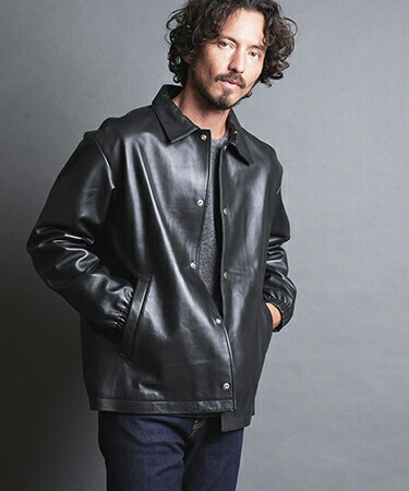 楽天市場】【Magine(マージン)】LAMB LEATHER COACH JKT ラムレザー