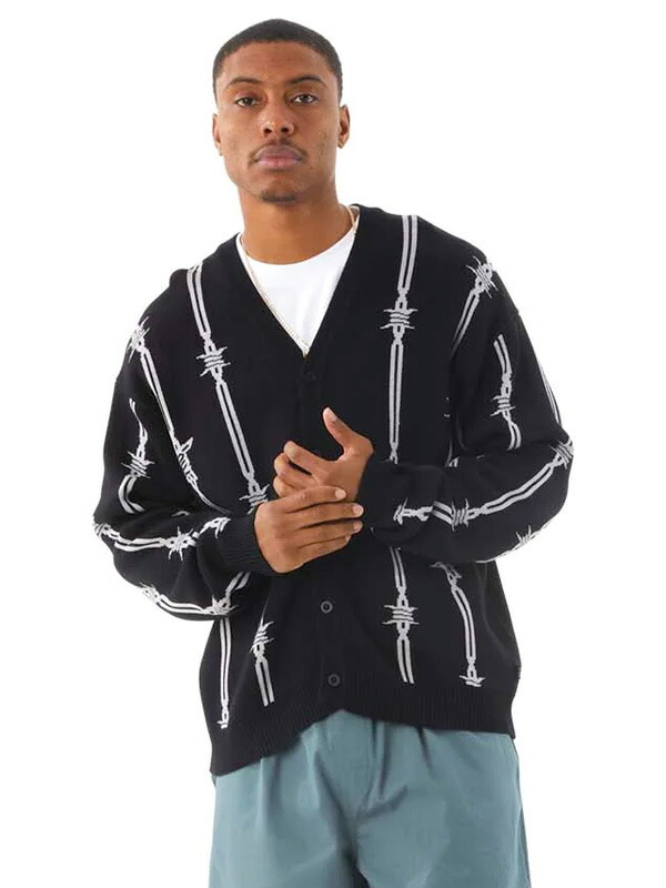 楽天市場】HUF ハフ カーディガン レディース メンズ 春 夏 黒