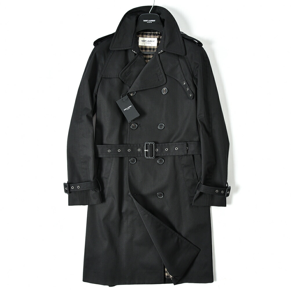 楽天市場】サンローラン SAINT LAURENT ダブルブレスト トレンチコート