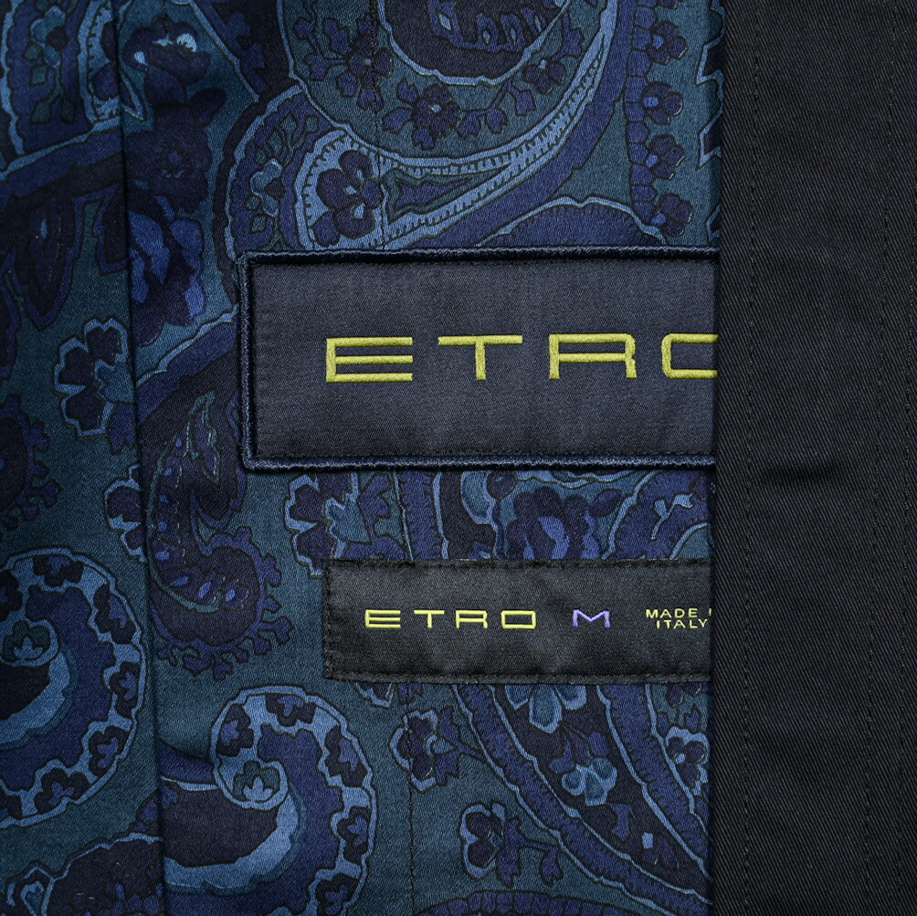 楽天市場】エトロ ETRO レザーブルゾン 異素材コンビ ショート