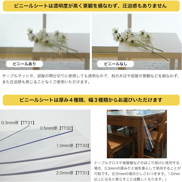 楽天市場】ビニールシート 透明 0.5mm厚 幅183cm 丈100cmからカット