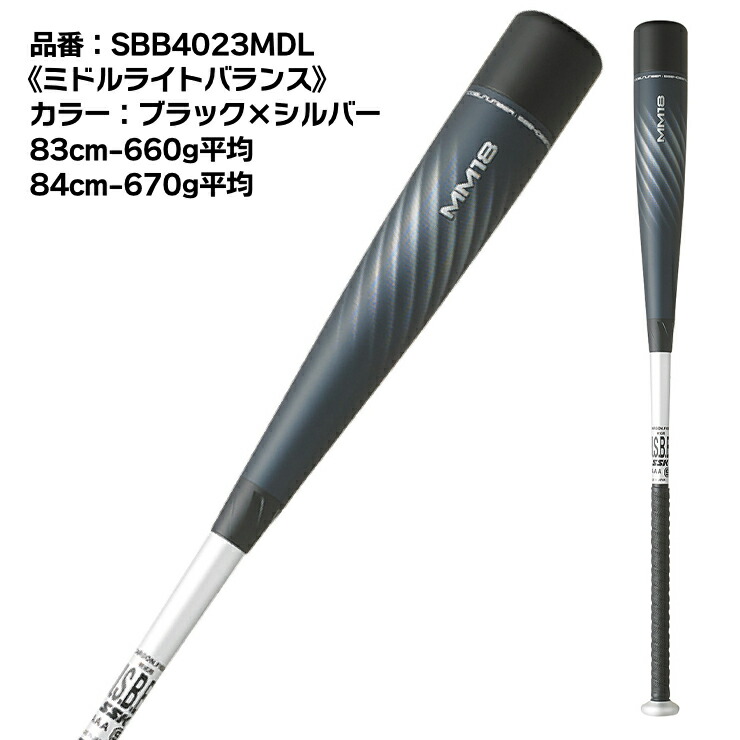 SSK MM18 84センチ ミドルバランス 軟式バット バットケース付き SSK