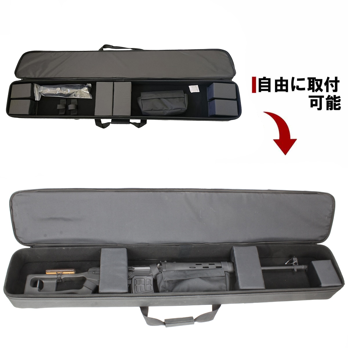 楽天市場】S&T セミハードガンケース Slim-XLサイズ BK(1300x200x100