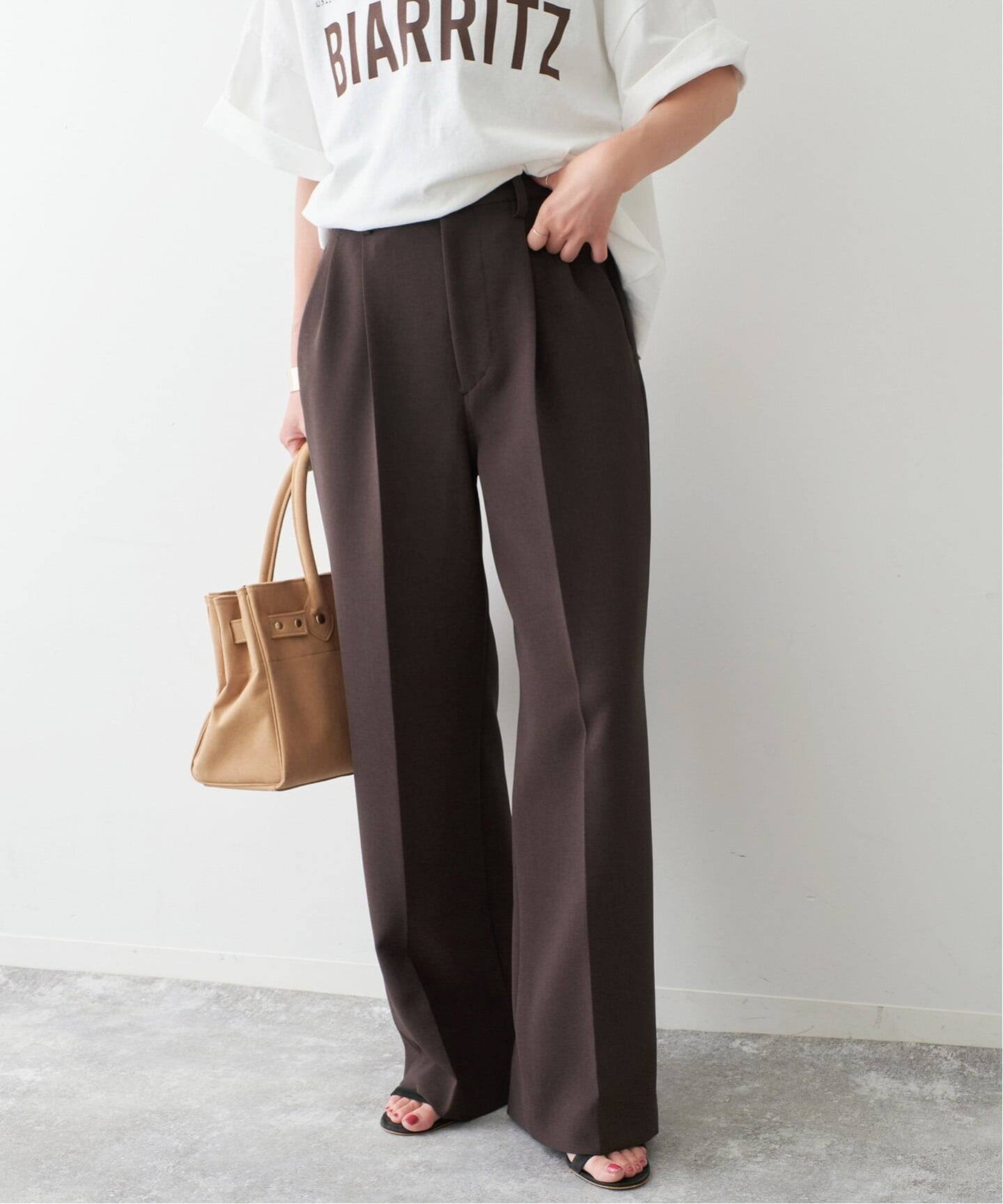 Spick & Span｜《追加》ダブルクロスツータックパンツ | Rakuten