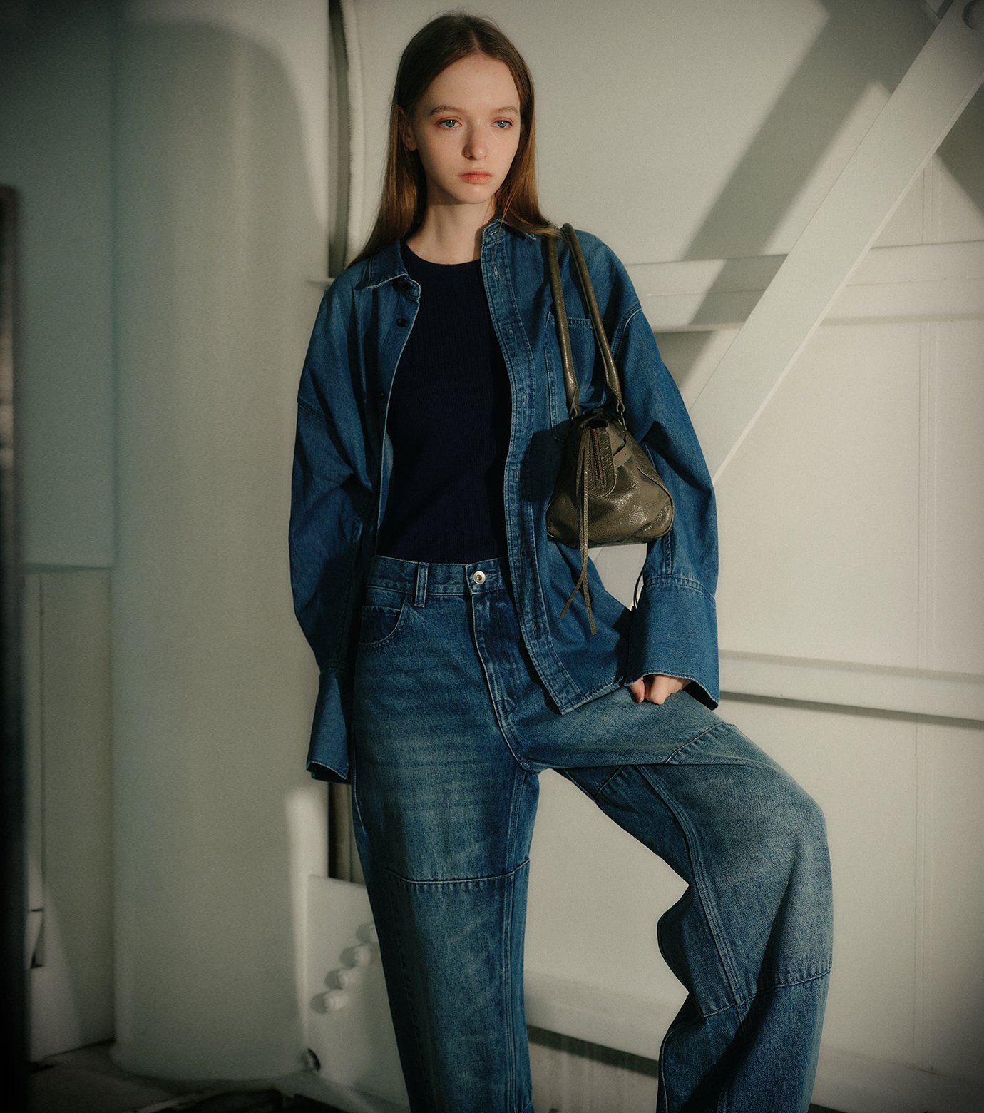 LE CIEL BLEU｜デニムオーバーサイズシャツ / Denim Oversized Shirt