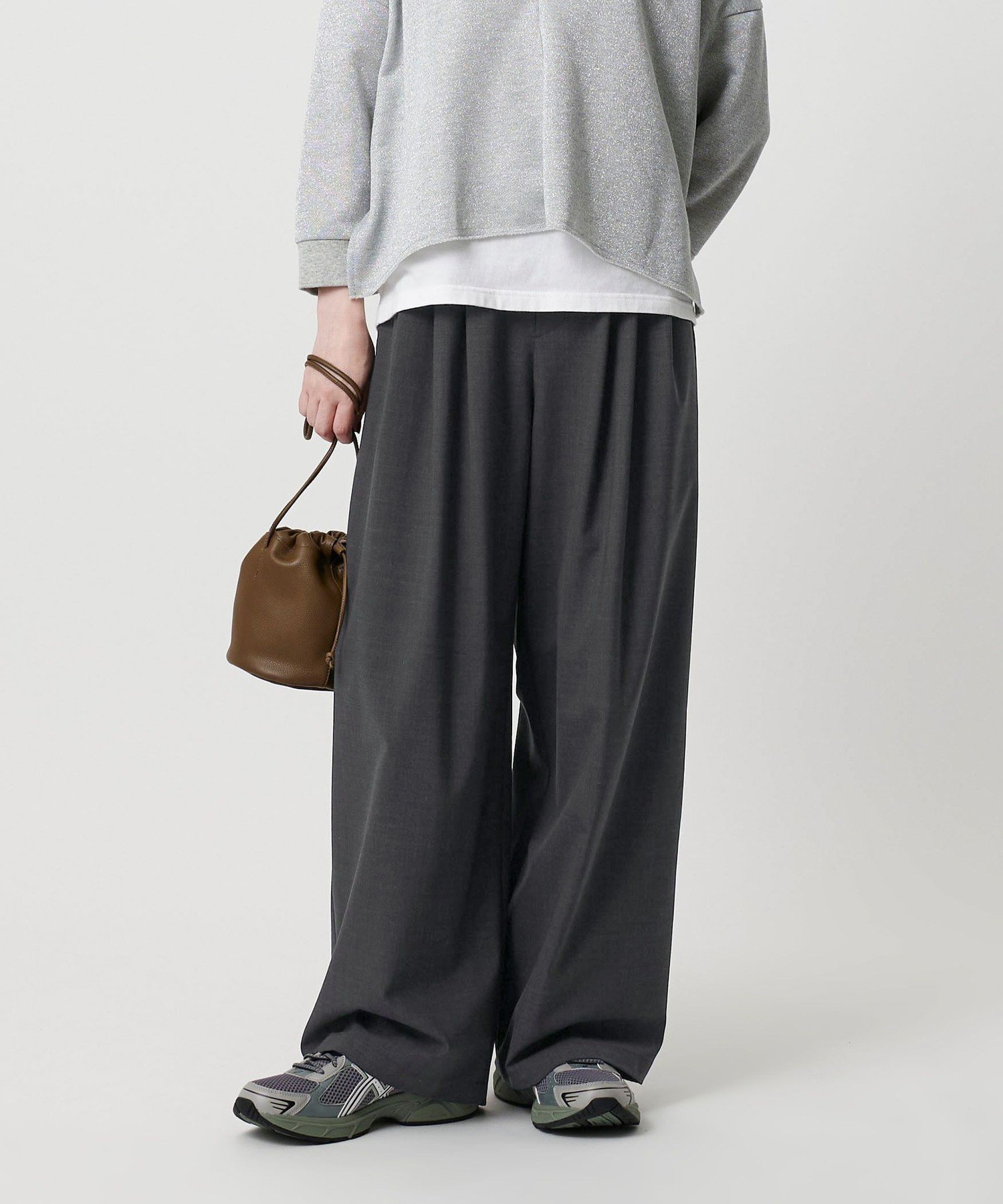 BEAUTY&YOUTH UNITED ARROWS｜毛ポリエステルブレンド ワイドタック