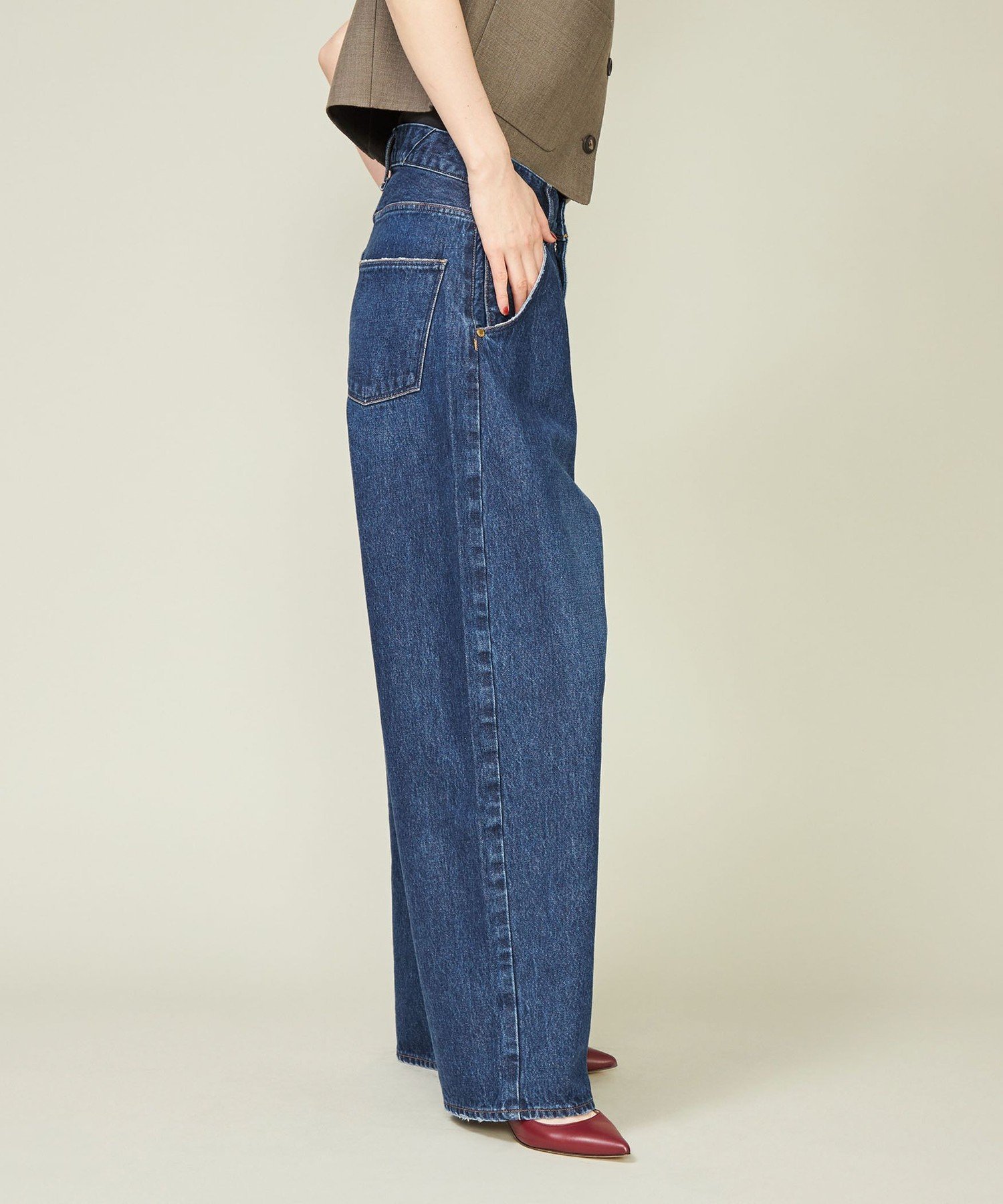 ＜upper hights for conte＞タックデニムパンツ UN 別注】＜upper hights for conte＞タックデニムパンツ UN